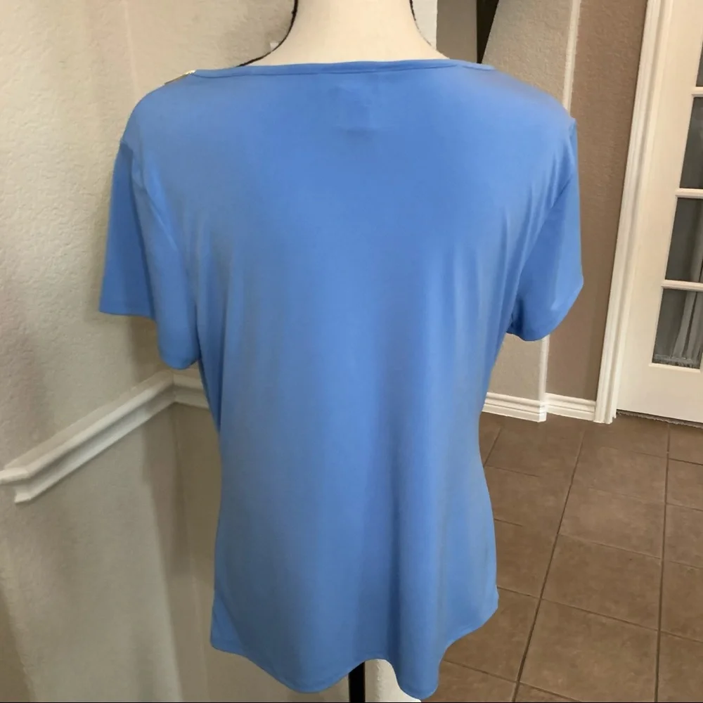 Carmen Marc Valvo blue top - Picture 7 of 11